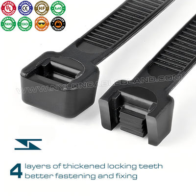 Cable Ties 200mmx3.6 Plastic Wire Cable Tie Strap, Ø3~50mm Adjustable Nylon PA66 Zip Tie Wrap (40lbs/18kgs) for Outdoor