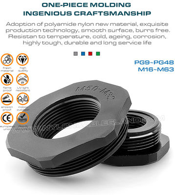Hex Plastic Reducers Male to Female Thread PG9~PG48 & Hex Nylon Reducing Bushings Male to Female Thread M16~M63 for Electrical