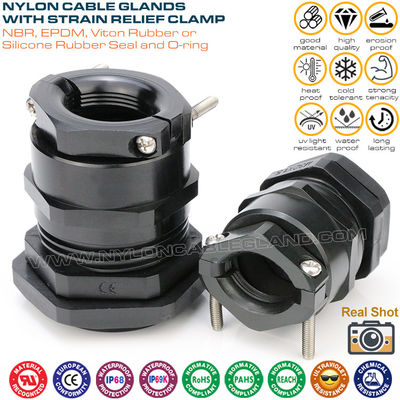 Kelenjar kabel Poliamida IP68 hitam (RAL9005) NPT3/8