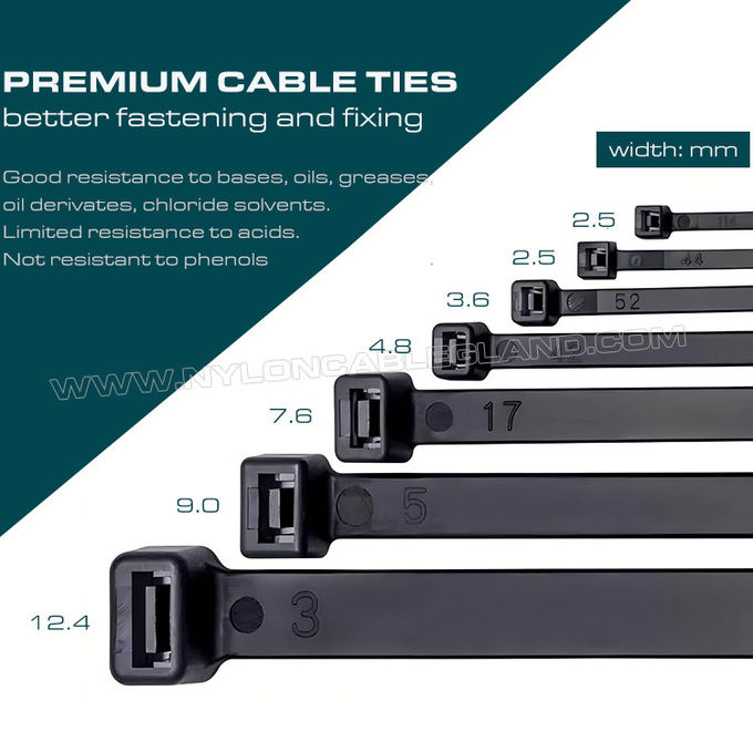 Ikatan kabel ikatan zip tali kabel cable tie 200mm x 3.6 sabuk kabel ikat kabel plastik, Ø3~50mm tali sabuk ikat jaring ikat wayar pengikat wayar filament tie dawai ikat nilon 66 yang dapat disesuaikan (40lbs/18kgs) untuk luar ruangan
